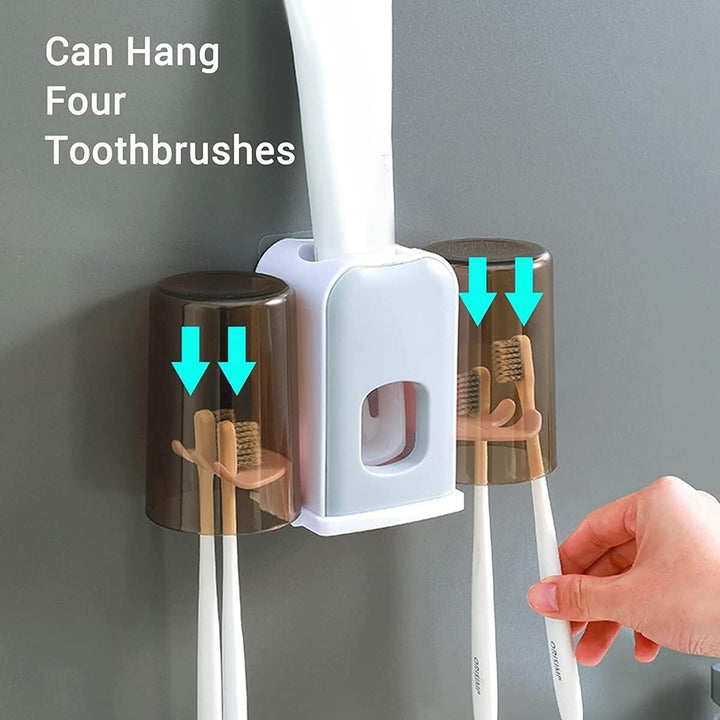 Suporte para Escovas de Dentes com Dispensador Automático de Pasta