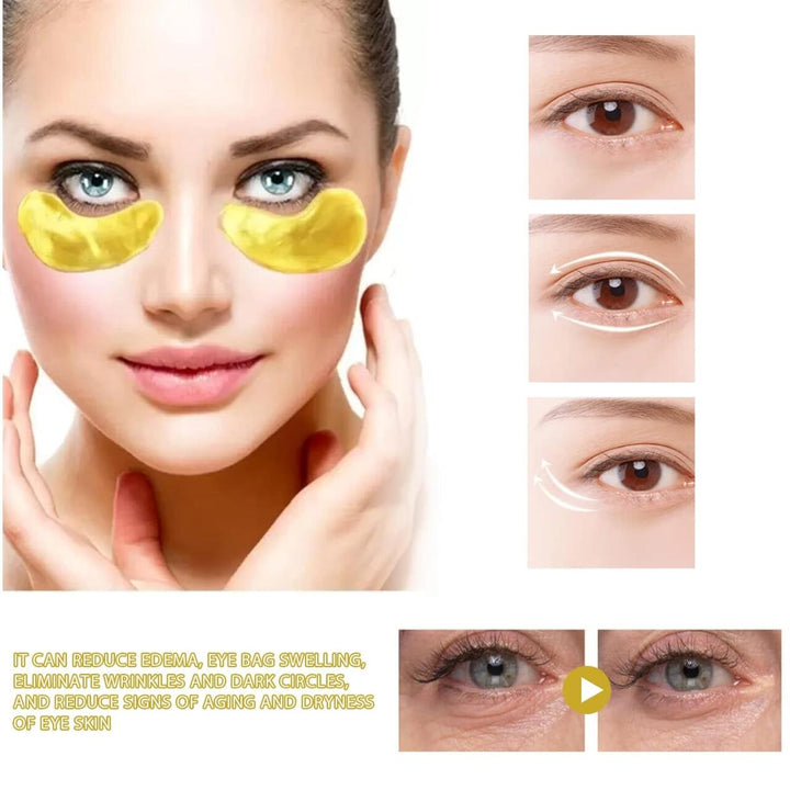 Adesivos de Ouro 24K para Olhos – 60 Unidades
