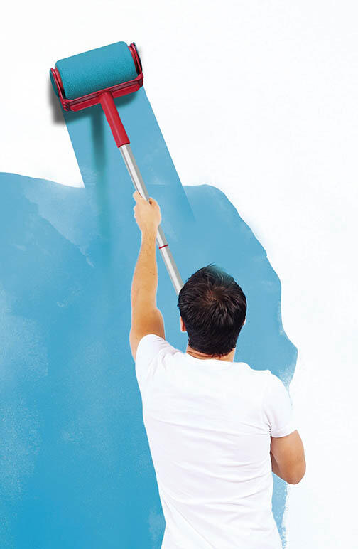 Rolo de Pintura Recarrregável com Cabo Extensível