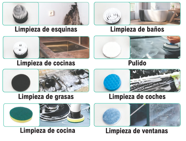 Escova Elétrica de Limpeza 9 em 1