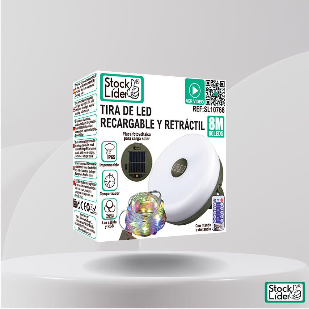 Tira de LED Recarrregável e Retrátil