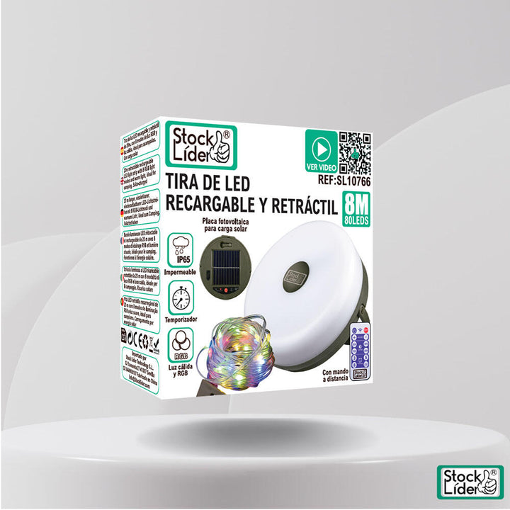 Tira de LED Recarrregável e Retrátil