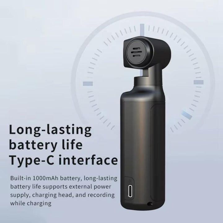 Câmara Digital de Bolso 4K – Rotação 270°, Wi-Fi, Estabilização e Gravação em Movimento