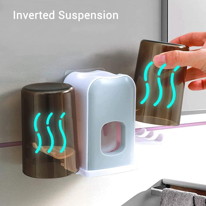 Suporte para Escovas de Dentes com Dispensador Automático de Pasta