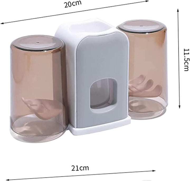 Suporte para Escovas de Dentes com Dispensador Automático de Pasta