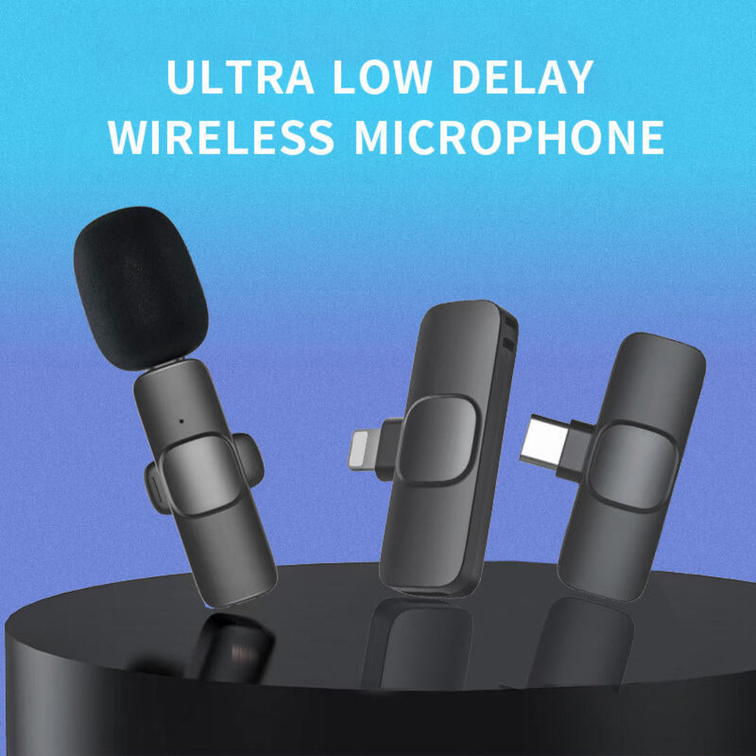 Microfone Gravador de Voz Lavalier 2 em 1