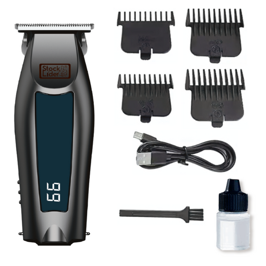 Máquina de Cortar Cabelo Profissional com Ecrã LCD (USB-C)