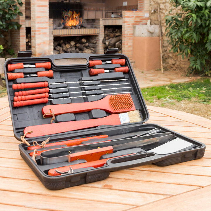Estojo para Churrasco InnovaGoods Barbecase 18 Peças