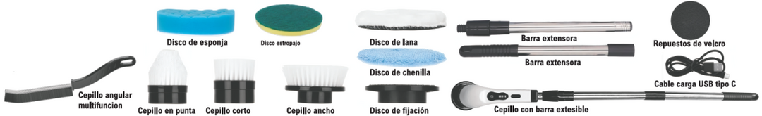 Escova Elétrica de Limpeza 9 em 1