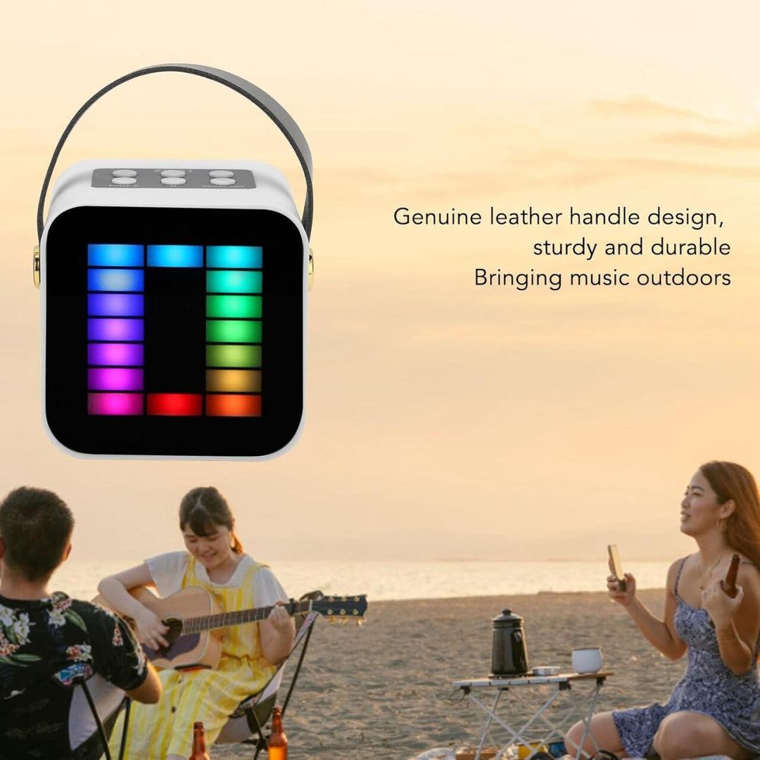 Mini Microfone com Altifalante Bluetooth e Luz RGB