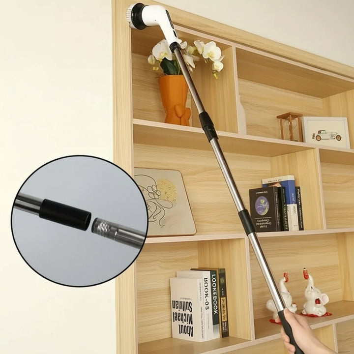 Escova Elétrica de Limpeza Giratória Sem Fios com 9 Cabeças – Casa, Casa de Banho e Automóvel