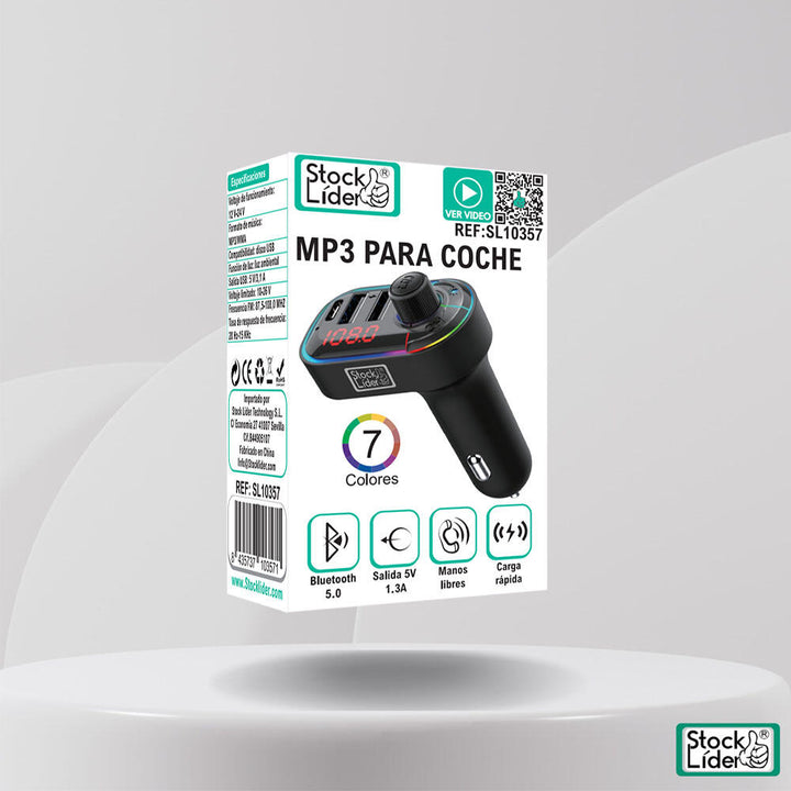 Kit para Carro Wireless C12 – Bluetooth 5.0 + 3 Portas de Carregamento
