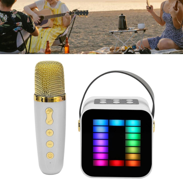 Mini Microfone com Altifalante Bluetooth e Luz RGB