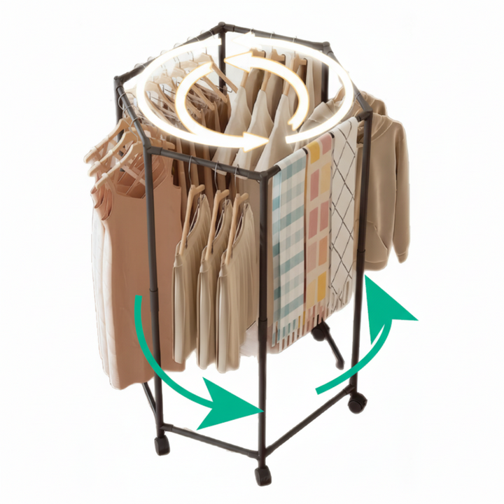 Cabide Hexagonal Giratório