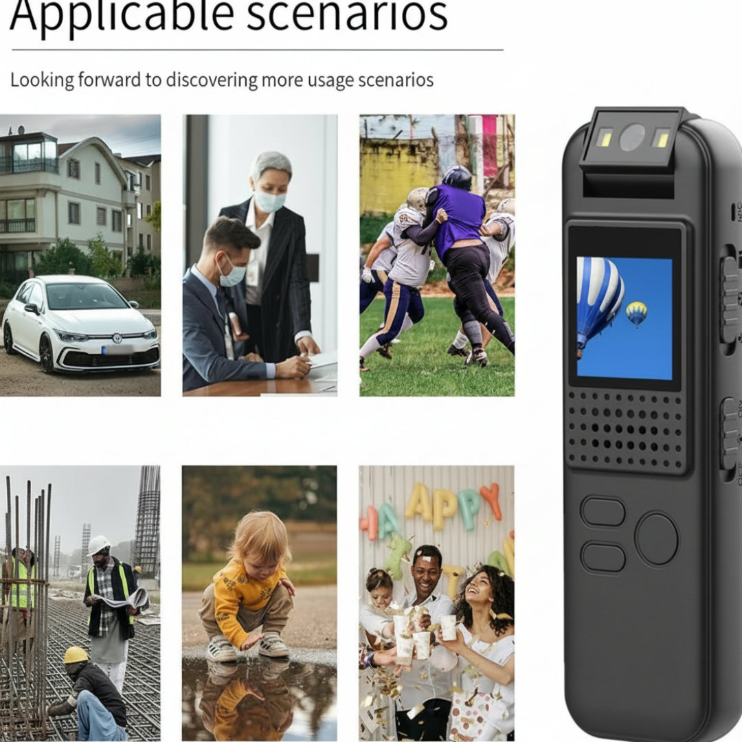 Body Camera HD – Câmara Corporal Portátil em Alta Definição para Segurança e Gravação