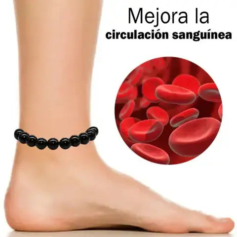 Pulseira de Obsidiana Anti-Inchaço