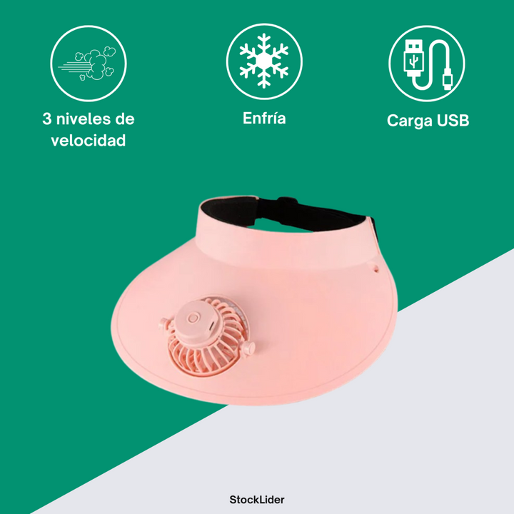 Gorro com Ventoinha 360° – Refresca-te com Estilo