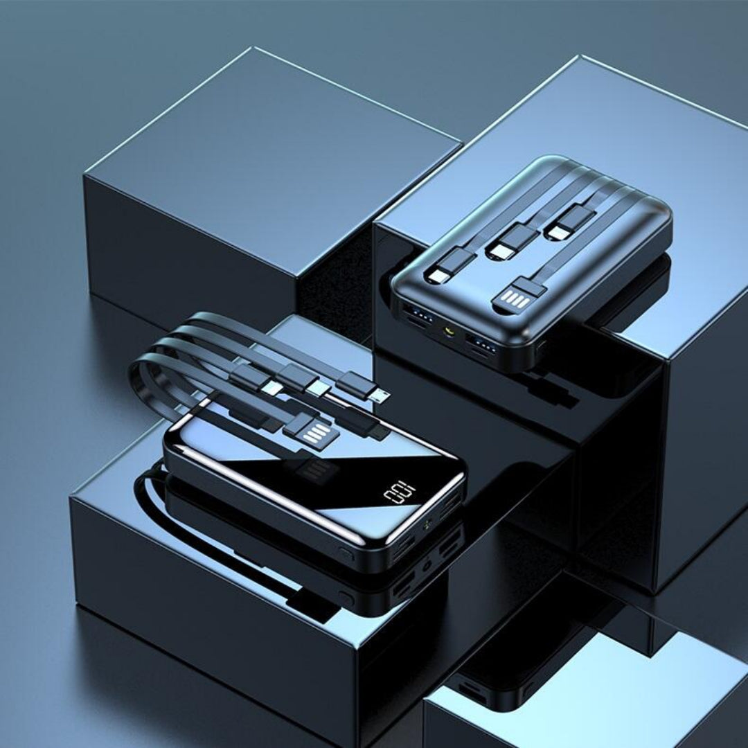 Powerbank 5000mAh Compacto – Carga Rápida & 3 Dispositivos em Simultâneo