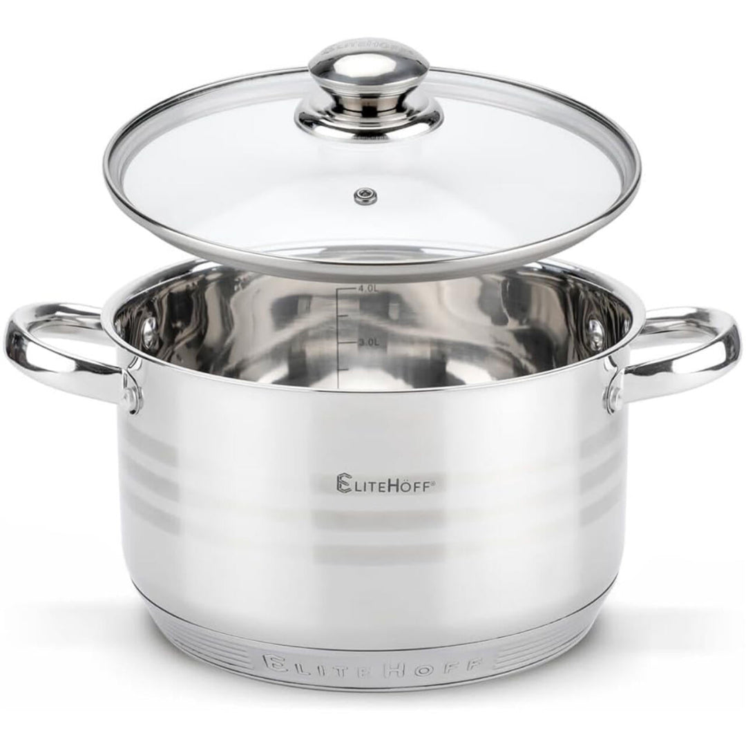 Bateria de Cozinha Premium 12 Peças em Aço Inoxidável Mod.1