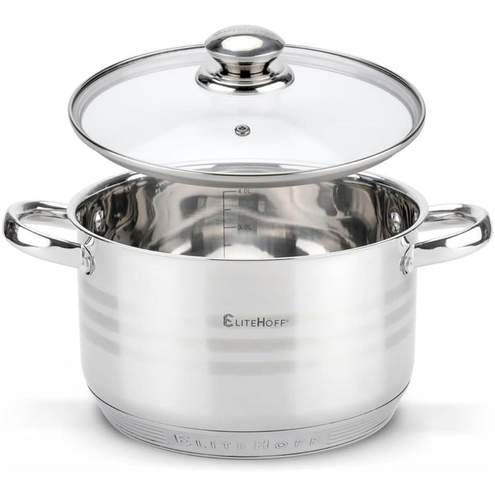 Bateria de Cozinha Premium 12 Peças em Aço Inoxidável Mod.1