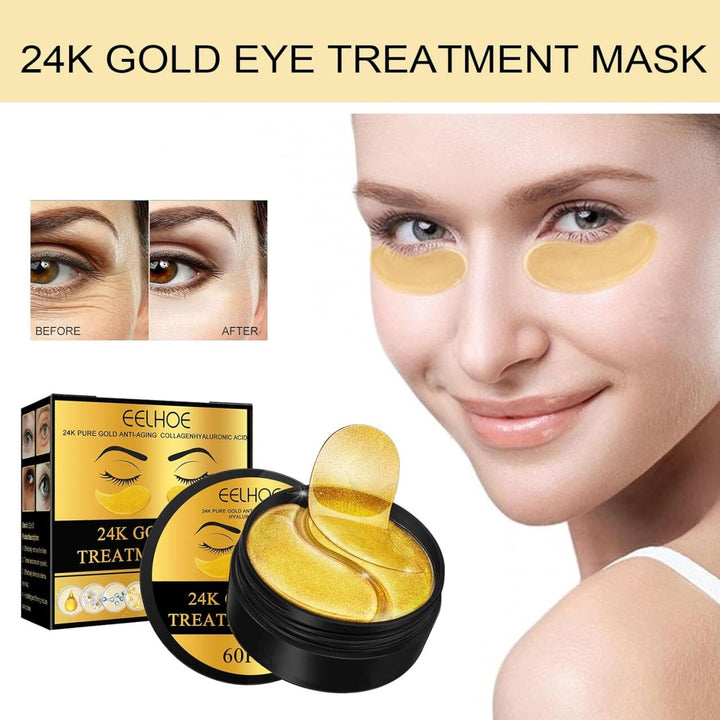 Adesivos de Ouro 24K para Olhos – 60 Unidades
