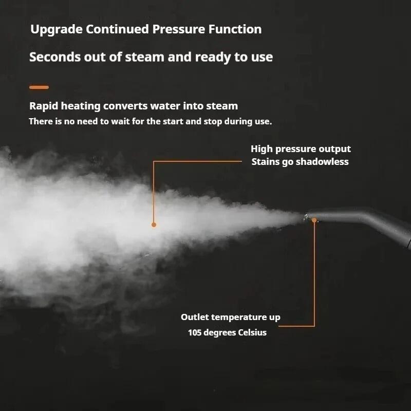 Limpador a Vapor Portátil 2500W – Potência Profissional sem Químicos