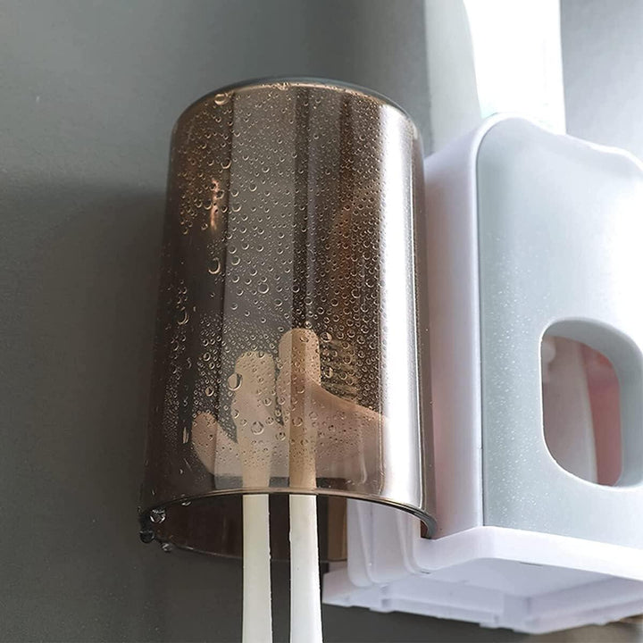 Suporte para Escovas de Dentes com Dispensador Automático de Pasta