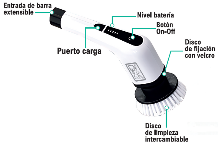 Escova Elétrica de Limpeza 9 em 1