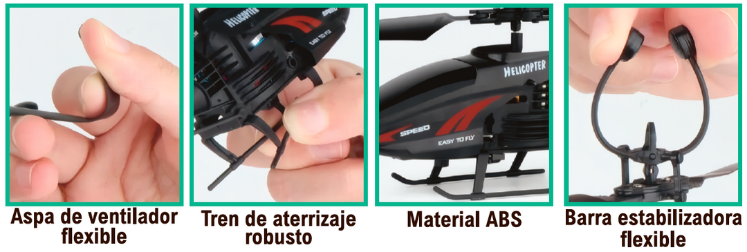 Helicóptero com Comando – Modelo Apache com Luzes LED