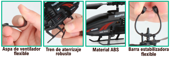 Helicóptero com Comando – Modelo Apache com Luzes LED