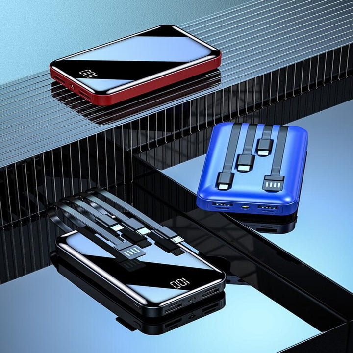 Powerbank 5000mAh Compacto – Carga Rápida & 3 Dispositivos em Simultâneo