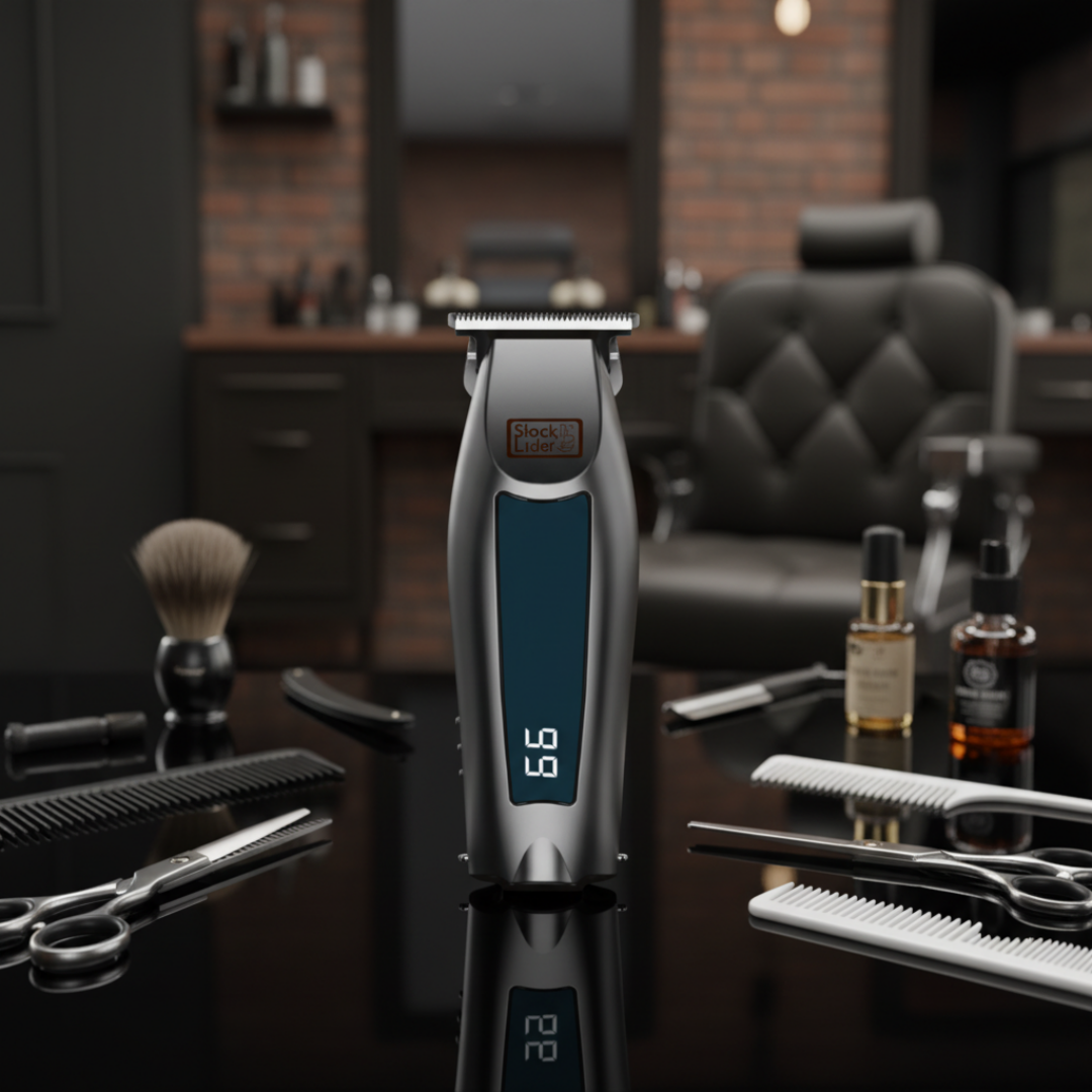Máquina de Cortar Cabelo Profissional com Ecrã LCD (USB-C)