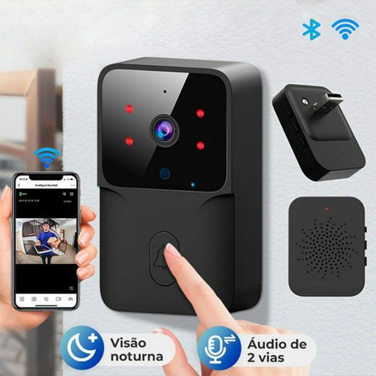 Campainha Inteligente HD Wi-Fi com Câmara