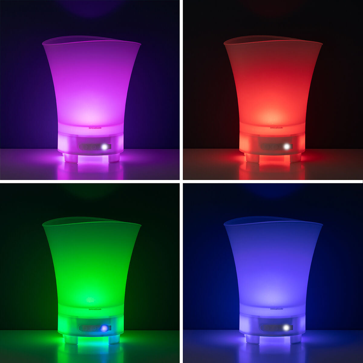 Balde de Gelo LED com Altifalante Recarregável Sonice InnovaGoods