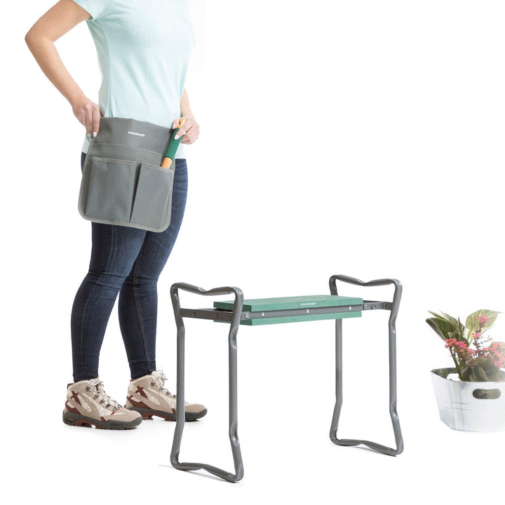 Banco de Jardinagem Dobrável com Bolsa para Ferramentas 3 em 1 Situl InnovaGoods