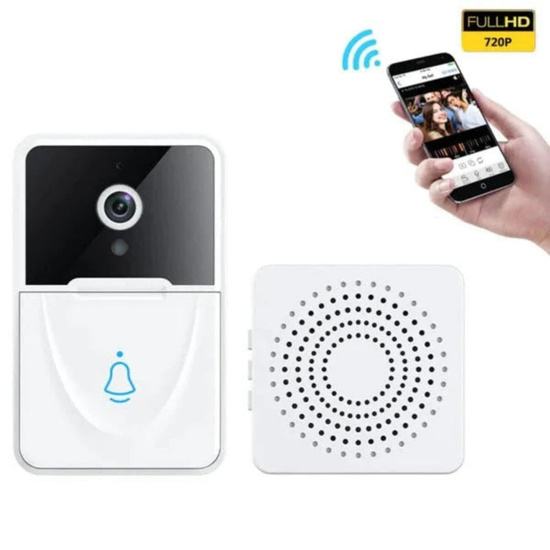 Campainha Inteligente HD Wi-Fi com Câmara
